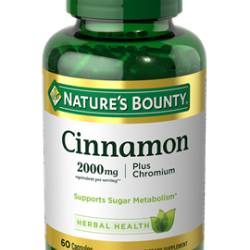 Cinnamon 2000 MG Plus Chromium, 60 Capsules