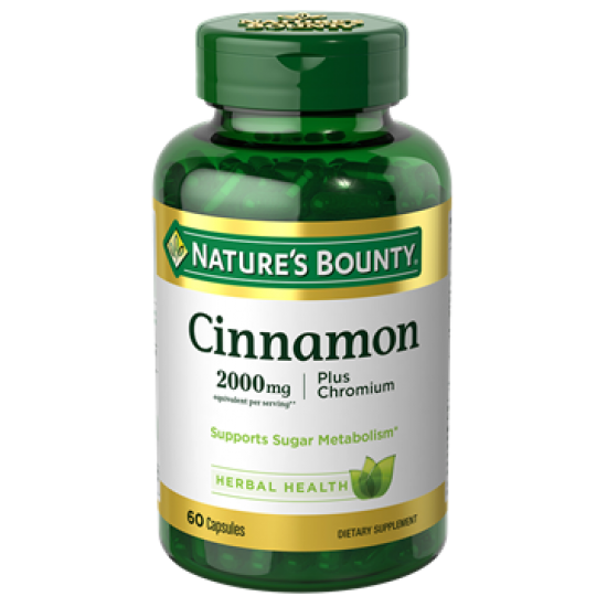 Cinnamon 2000 MG Plus Chromium, 60 Capsules