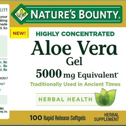 Nature's Bounty Aloe Vera Gel 5,000mg (100 Rapid Release Softgels)