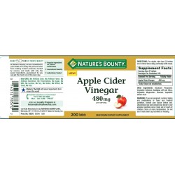 Nature's Bounty Apple Cider Vinegar 480 mg (200 Tablets) 