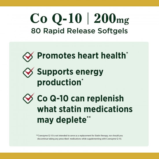 Nature's Bounty Coq-10 200 mg 80 (soft gels)