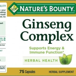 Nature's Bounty Ginseng Complex 75 Capsules 