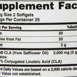 Nature's Bounty CLA/Tonalin 1000mg 50 Rapid Release Softgels 