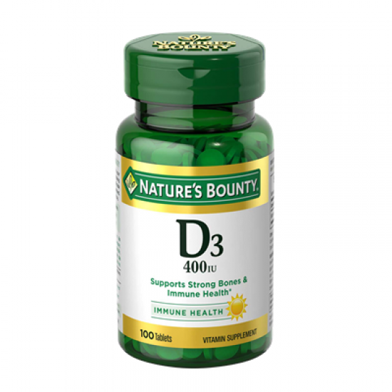 Nature’s Bounty Vitamin D3 400 IU 100 Tablets