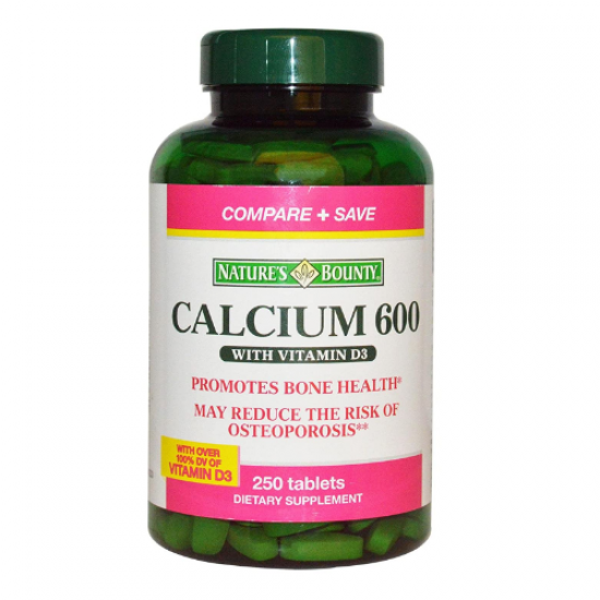 Nature's Bounty Calcium 600 with Vitamin D3 (250 Tablets)