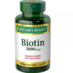 Nature's Bounty Biotin 5000 mcg 150 Softgels