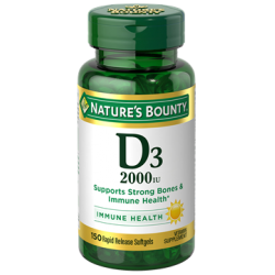 Vitamin D3 50 mcg (2000IU) - 150 Capsules Immune And Bone Support