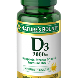 Vitamin D3 50 mcg (2000IU) - 150 Capsules Immune And Bone Support
