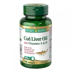 Nature’s Bounty Omega-3 Cod Liver Oil - 100 Soft gels