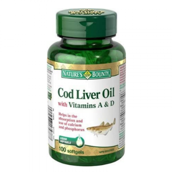 Nature’s Bounty Omega-3 Cod Liver Oil - 100 Soft gels
