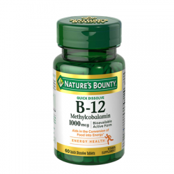 Nature’s Bounty B-12 Methylcobalamin 1000 mcg (60 Quick Dissolve Tablets)