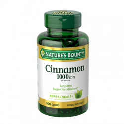 Nature's Bounty Cinnamon 1000 mg 100 Capsules
