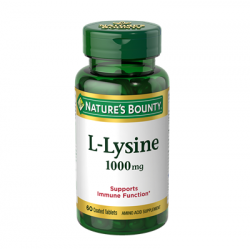 Nature's Bounty L-Lysine 1000 mg 60 Coated Tablets 