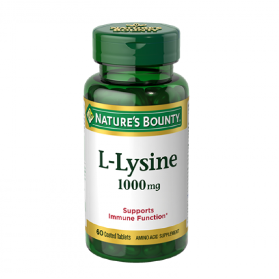 Nature's Bounty L-Lysine 1000 mg 60 Coated Tablets 