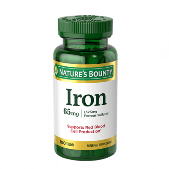 Nature’s Bounty Iron 65 mg (100 Tablets) 