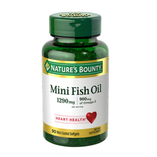Nature’s Bounty Mini Fish Oil 1290 mg (90 Coated Soft gels)