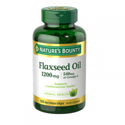 Nature’s Bounty Flaxseed Oil 1200 mg 125 Rapid Release Soft gels