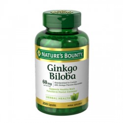   Nature’s Bounty Ginkgo Biloba 60mg 200 Capsules